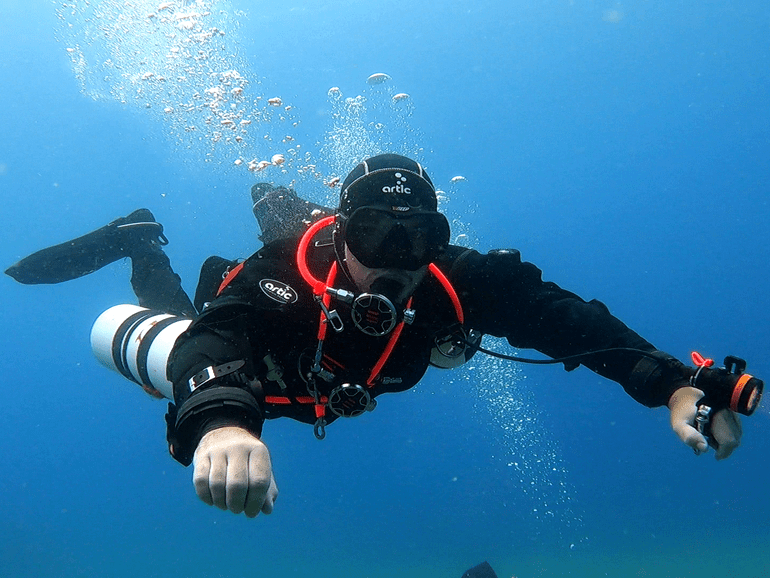Sidemount diving Lanzarote